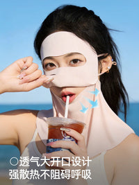 Full Face UPF 50+ Sun Protection Mask with Neck Guard for Summer Outdoor Activities