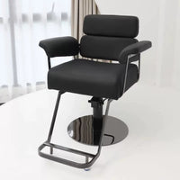 Modern Hydraulic Reclining Barber Chair for Salon Styling, Cutting, and Perming