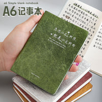 A6 DuPont Paper Wrinkled Leatherette Notebook with Gold Stamping