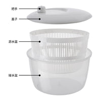 Manual Salad Spinner and Vegetable Dehydrator with Drain Basket, Large Capacity