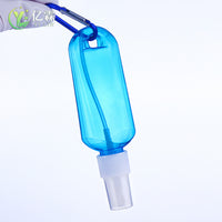 Portable Hand Sanitizer Dispenser Bottle with Hook, Refillable Travel Size for Liquids, Lotions, and Sprays