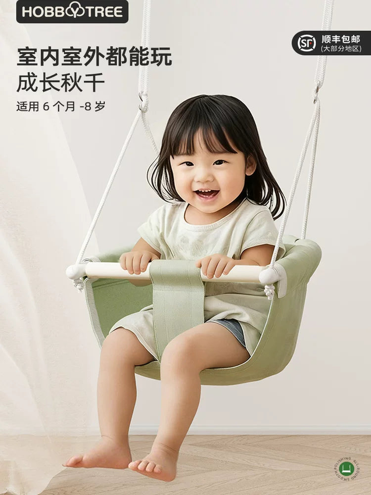 Habi Tree Swing Indoor/Outdoor Hanging Chair for Kids & Infants, Single Bar Baby Cradle for Home Use