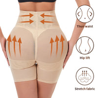 Women's High Waist Tummy Control Shaper Panties with Mesh Cross Design