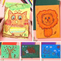 Colored Sand Art Paper for Kindergarten and Art Projects, Thickened Sketch Paper for Oil Pastels