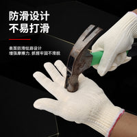 Cotton Blend Work Gloves with Enhanced Grip and Durability