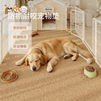 Pet Playpen Mat Anti-Scratch Sisal-like Carpet for Dogs and Cats, All Seasons
