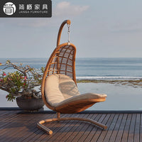 Outdoor Wicker Hanging Swing Chair for Patio Balcony