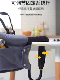 Portable Foldable Baby Dining Chair with Table Attachment for Home and Travel