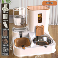 Automatic Pet Feeder and Water Dispenser for Cats and Dogs, 2-in-1 Food and Water Bowl Set