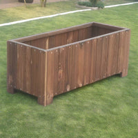 Outdoor Rectangular Wooden Planter Box for Garden Patio Balcony