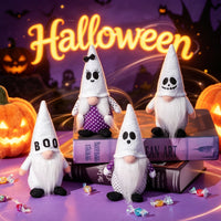 Halloween Faceless Gnome Doll Ornament Set