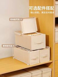 Drawer-Type Wardrobe Clothes Storage Box with Lid or Lidless, Deep Gap Organizer for Underwear, Pants, T-Shirts