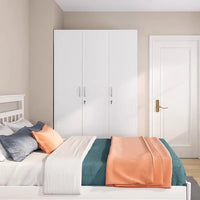 Modern Minimalist Steel Wardrobe with Sliding Doors for Home Bedroom Storage