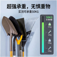 Heavy-Duty Wall-Mounted Garden Tool Holder for Shovels, Rakes, and Brooms