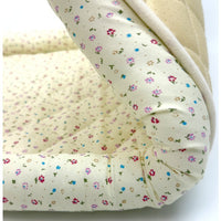 All-Season Washable Floral Pet Bed for Small to Medium Dogs