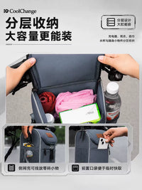 Waterproof Reflective Front Handlebar Bag for Electric Scooter & Bicycle - Foldable Storage for Charger & Essentials