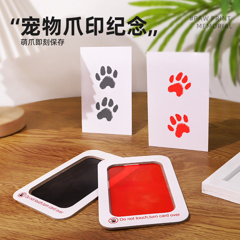 Pet Paw Print Kit - Inkless Footprint Keepsake for Cats and Dogs - Memorial Photo Frame Gift