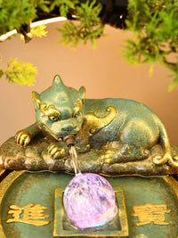 Feng Shui Money Frog Pixiu Water Fountain Ornament for Living Room Office Desktop Decor