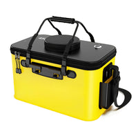 Portable Foldable Fishing Bucket with Aerator, Thickened Multi-functional Live Fish Container, Lightweight Fishing Box