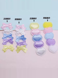 Satin Heart Appliques for DIY Crafts, Card Decoration, and Badge Holders