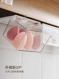 Under-Cabinet Pull-Out Storage Box for Bathroom Vanity, Wall-Mounted with Magnetic Option