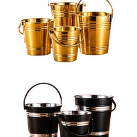 Stainless Steel Ice Bucket for Home Bar KTV Champagne Beer Wine Hotel Supplies Snack Bucket Commercial Use