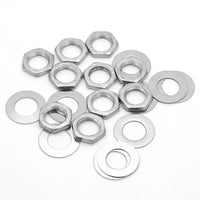 Guitar Potentiometer Mounting Nuts and Washers for M7/M8 Tone Control Knobs