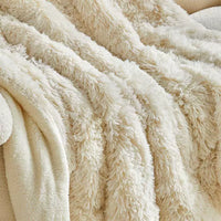 Double-Layer Mink Fleece Lambswool Blanket Coral Flannel Sofa Throw