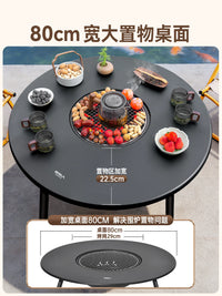 Charcoal Grill Stove Set for Winter Gatherings - Household BBQ Grill and Integrated Table