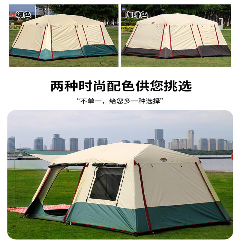 Outdoor Blackout Tent Double Layer Aluminum Alloy Camping Tent Rainproof Sunscreen Automatic Quick Open