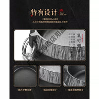Japanese Style Non-Stick Cast Iron Sukiyaki Hot Pot with Lid, Induction and Gas Cooktop Compatible
