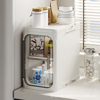 Slim Bathroom Storage Cart with Drawers - Narrow Gap Organizer for Toilet and Shower
