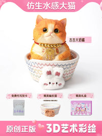 Chubby Cat Squeeze Toy Stress Relief Fidget Toy for Girls and Friends Birthday Gift Realistic Cat Toy