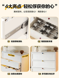Metal Storage Cabinet with Drawers for Bedroom and Living Room, Multi-layer Steel Organizer