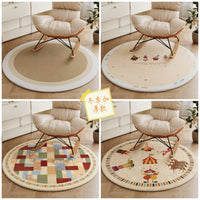 Round Lambswool or Velvet Area Rug for Bedroom Living Room Balcony