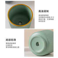 Ceramic Orchid Planter Pot with Tray for Indoor Desktop Plants