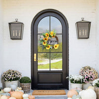 American Welcome Eucalyptus Wreath Door Hanging Decoration Artificial Flower Garland for Party