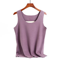 Women's Thermal Patch Vest Slim Fit Round Neck Base Layer Thickened Warm Underwear