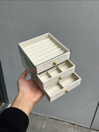 Luxury Anti-Oxidation Jewelry Organizer Box for Earrings, Rings, and Necklaces