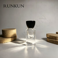 100ml Luxury Thick-Bottom Glass Perfume Spray Bottle with Wooden Cap