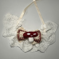Pet Lace Bib Collar with Bow Tie for Cats and Small Dogs