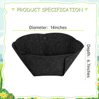 Felt Hanging Planter Basket Liners Round Non-Woven Flower Pot Replacement Kit