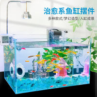 Mermaid Tail Fish Tank Ornament Desktop Micro Landscape Betta Fish Aquarium Decoration