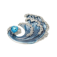 Luxury Wave Brooch Pin for Women, Vintage Style Suit Lapel Pin, Elegant Accessory