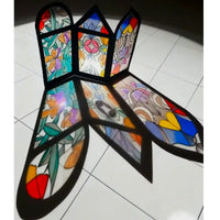 Gothic Baroque Stained Glass Window Craft Kit for Churches and Home Decor