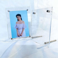 Clear Acrylic Photo Frame for Desktop Display, Vertical or Horizontal
