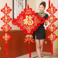 Chinese Knot Wall Hanging with "Fu" Character for New Year Decoration