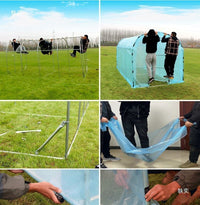 Outdoor Walk-in Greenhouse with Reinforced Cover for Winter Plant Protection