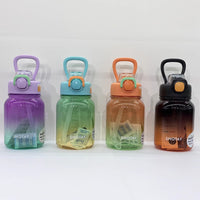 Large Capacity Sports Water Bottle with Straw for Students, Portable Kettle for Men and Women, Summer New Style with Scale