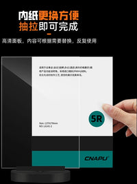 Rotating Acrylic Table Sign Holder for Menus and Price Lists, Double-Sided Display Stand